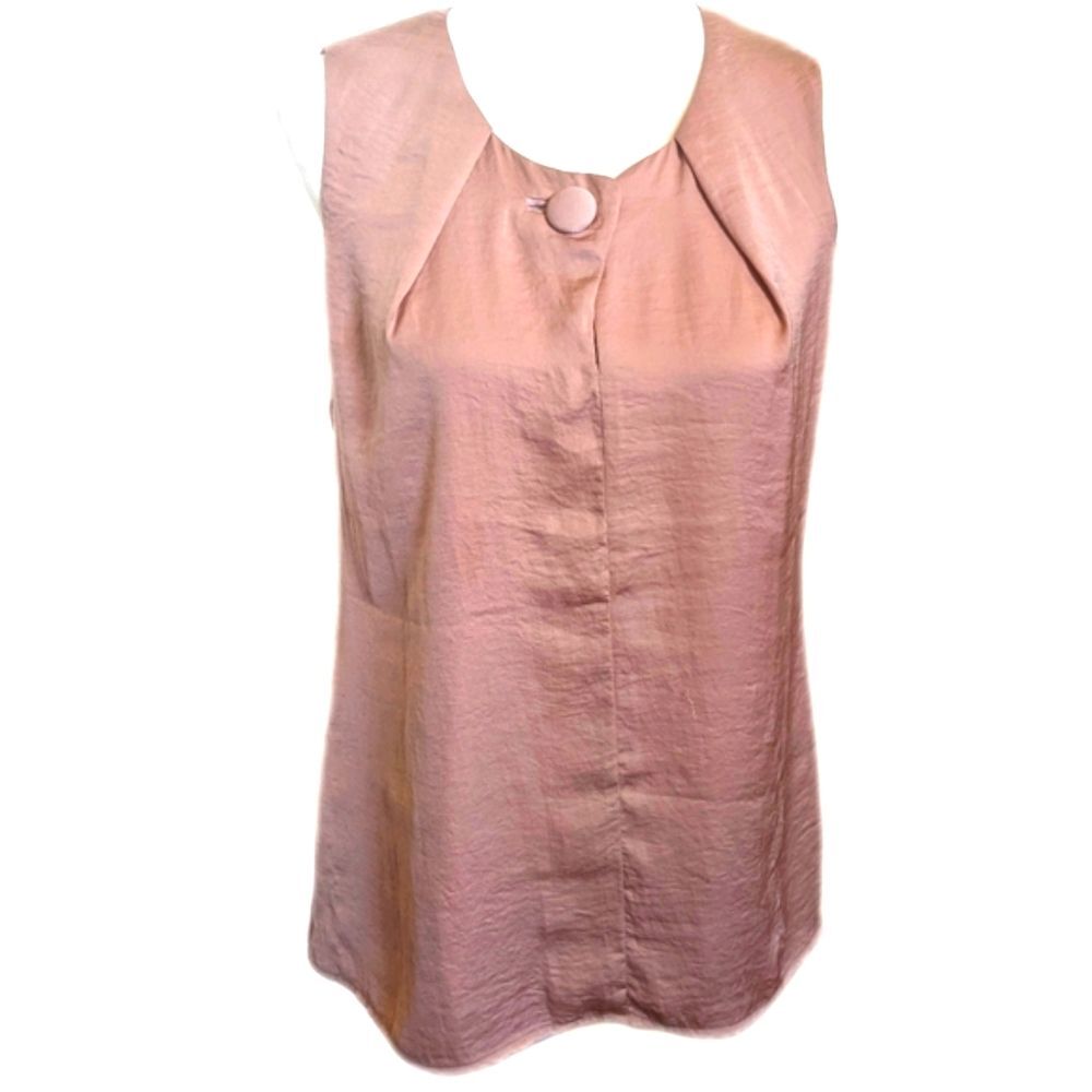 CAbi style #3603 The Button-Up Blouse in blush/nude/pink, 1-button closure XS